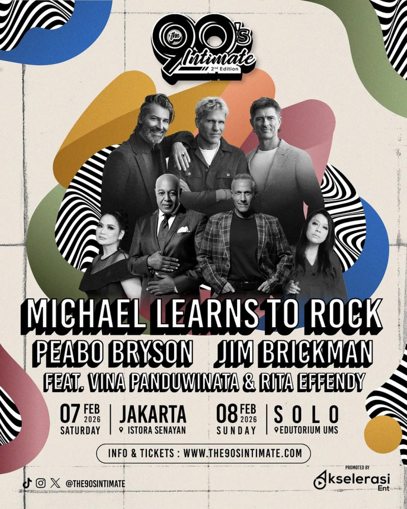 "90's Intimate 2nd Edition" Tampilkan MLTR, Peabo Bryson, dan Jim Brickman Digelar di Jakarta dan Solo