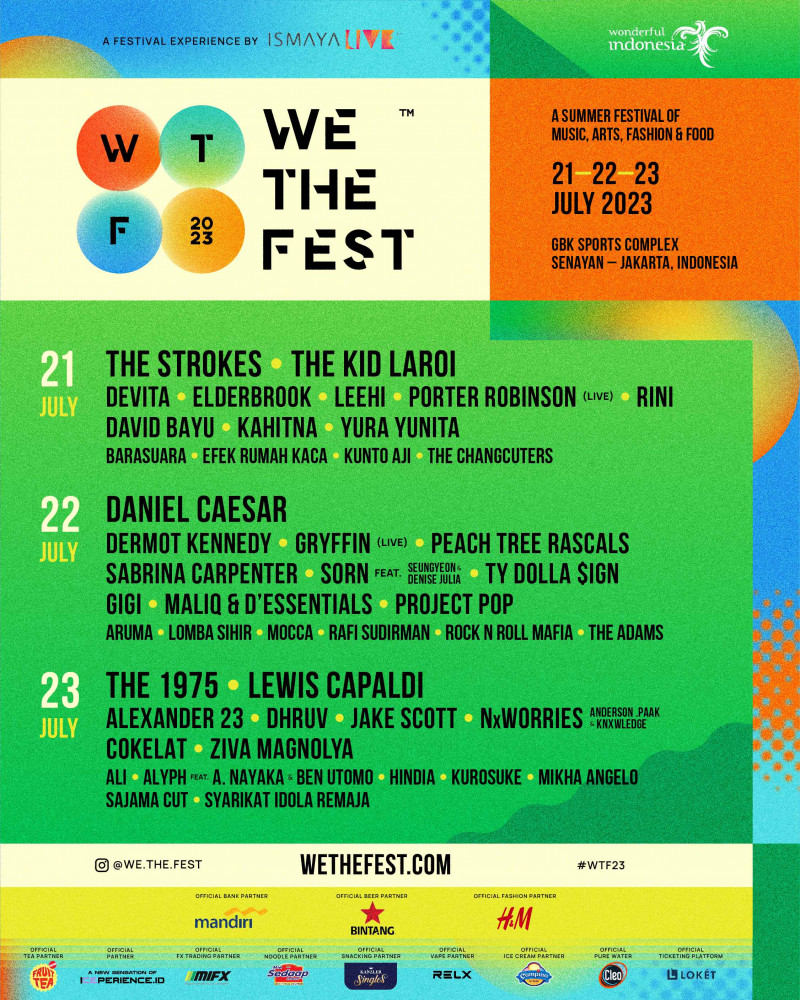 Dengan Lineup Spektakuler Dan keseruan Yang Beragam, We The Fest 2023 Kembali Digelar